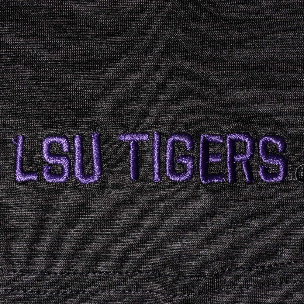 Men's Colosseum Black LSU Tigers Down Swing Polo