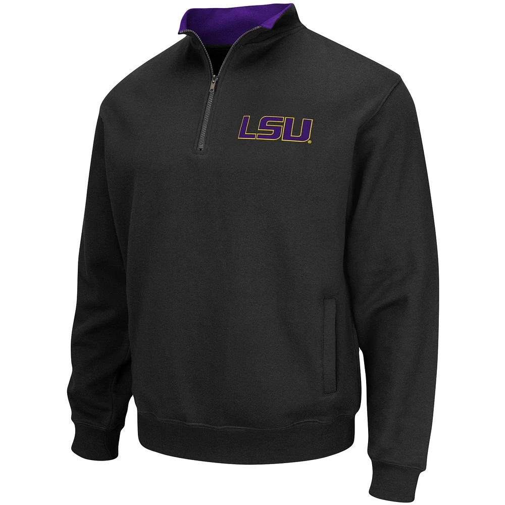 Men's Colosseum Black LSU Tigers Tortugas Logo Quarter-Zip Jacket