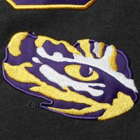 Men's Colosseum Charcoal LSU Tigers Arch & Logo Crew Neck Sweatshirt