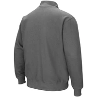 Men's Colosseum Charcoal LSU Tigers Tortugas Logo Quarter-Zip Jacket