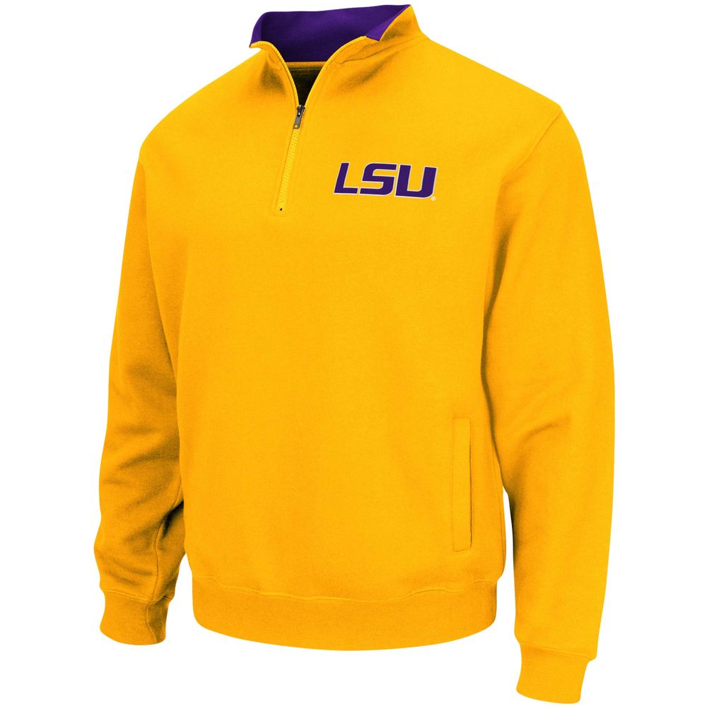 Men's Colosseum Gold LSU Tigers Tortugas Logo Quarter-Zip Jacket