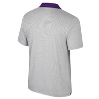 Polo rayé LSU Tigers Big & Tall Tuck pour hommes, gris Colosseum