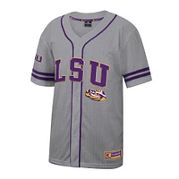 Maillot de baseball Free Spirited pour homme Colosseum Gray LSU Tigers