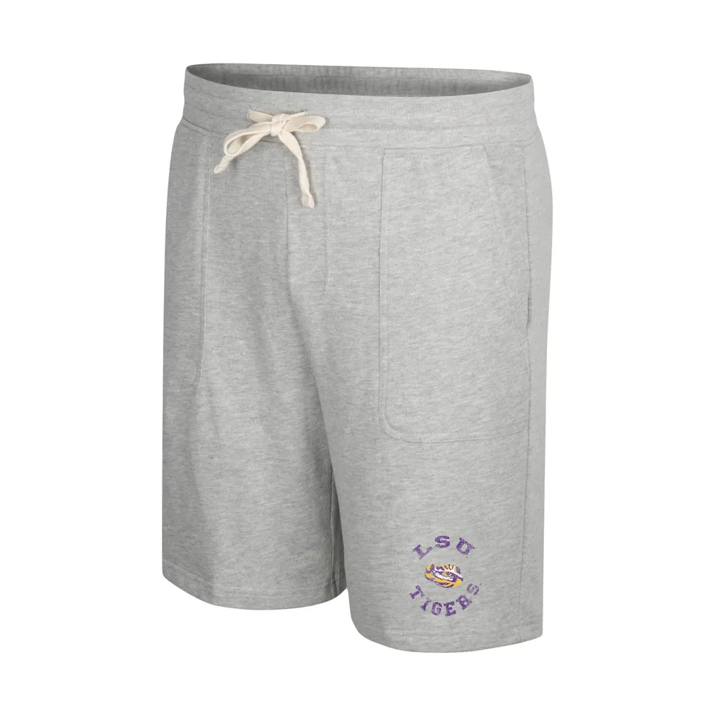 Colosseum Heather Grey LSU Tigers Love To Hear This Terry Short pour homme