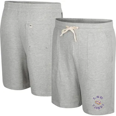 Colosseum Heather Grey LSU Tigers Love To Hear This Terry Short pour homme