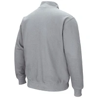 Men's Colosseum Heathered Gray LSU Tigers Tortugas Team Logo Quarter-Zip Jacket