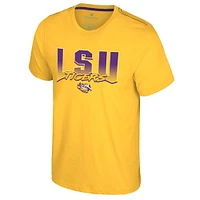 Men's Colosseum Maize LSU Tigers Dual Logo T-Shirt