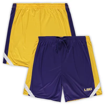 Short réversible Colosseum violet/or pour hommes LSU Tigers Big & Tall Team