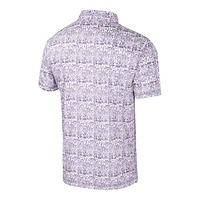 Polo Allover violet/blanc LSU Tigers pour homme de grande taille