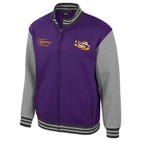 Men's Colosseum  Purple LSU Tigers Ambi-Turner Full-Zip Varsity Jacket