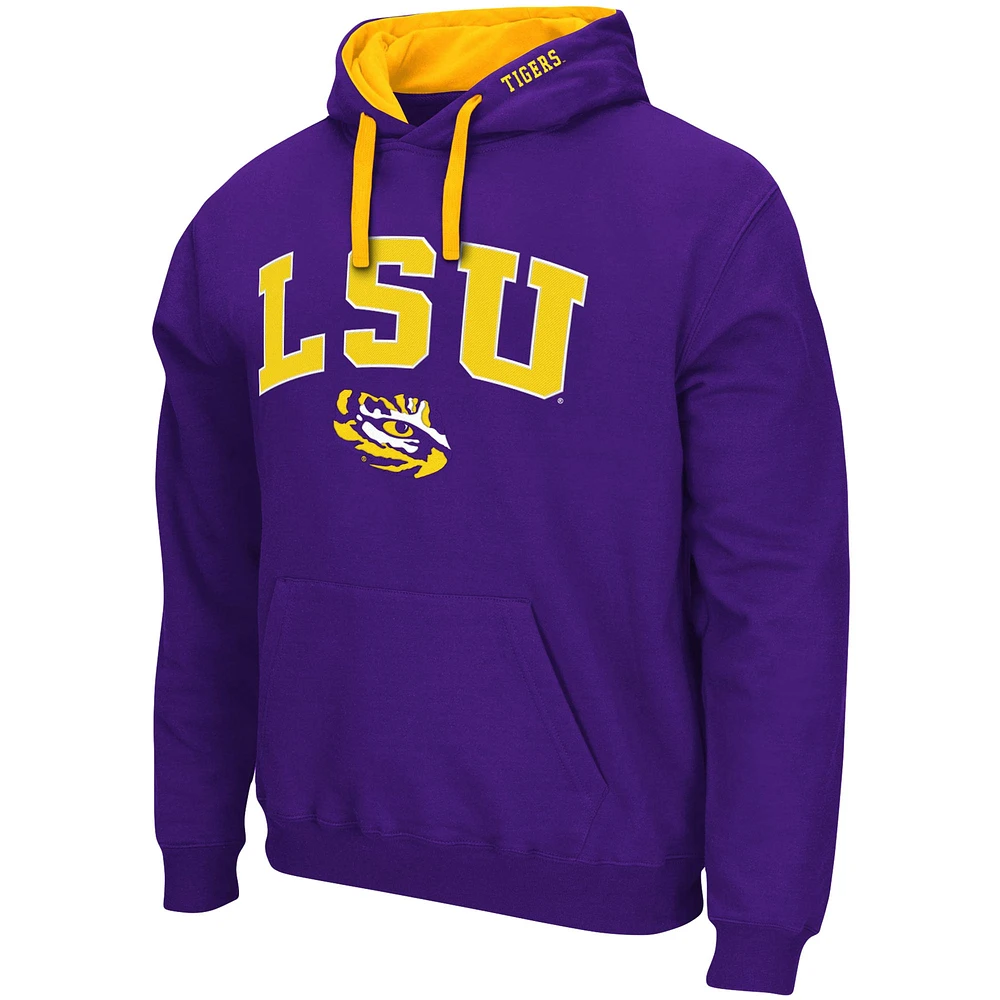 Sweat à capuche Colosseum Purple LSU Tigers Big & Tall Arch Logo 2.0 pour homme