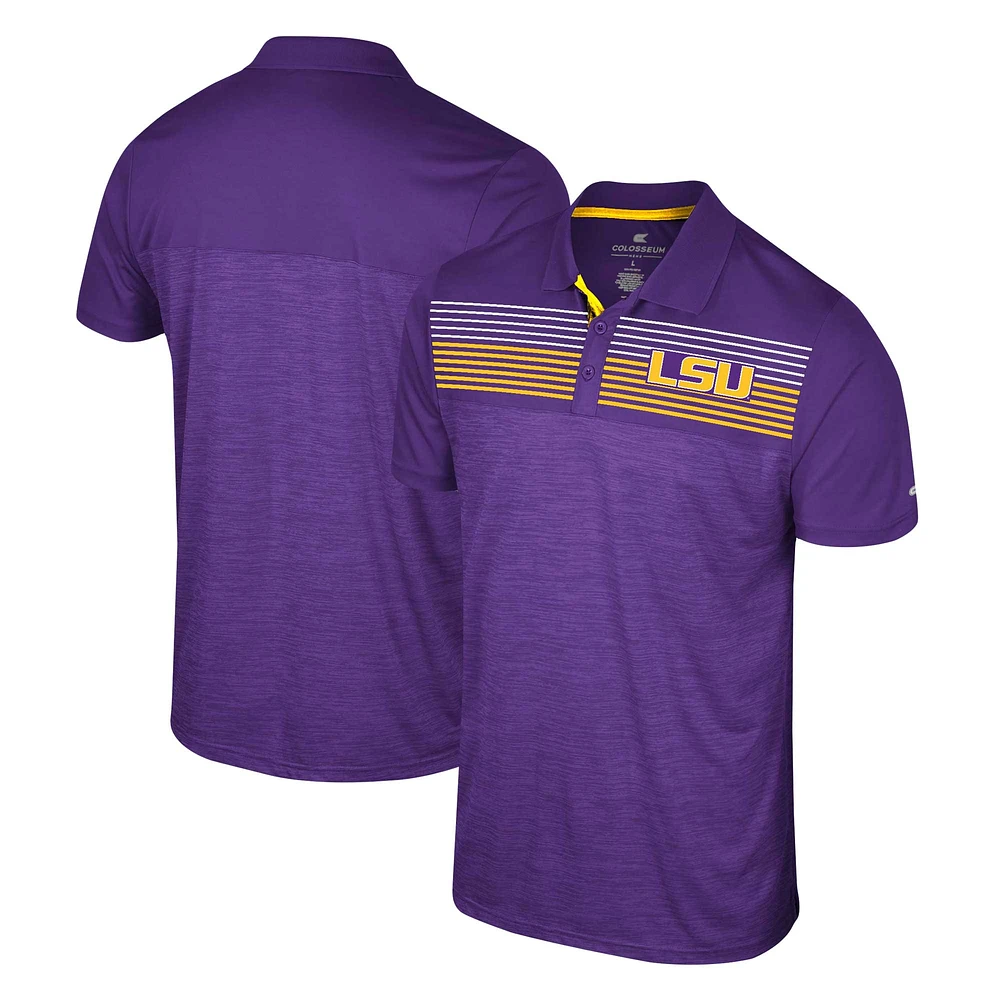 Men's Colosseum Purple LSU Tigers Big & Tall Langmore Polo