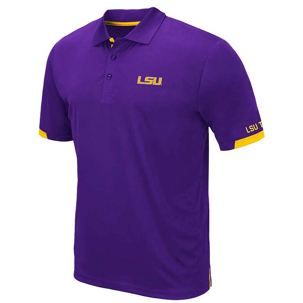 Men's Colosseum Purple LSU Tigers Big & Tall Santry Polo