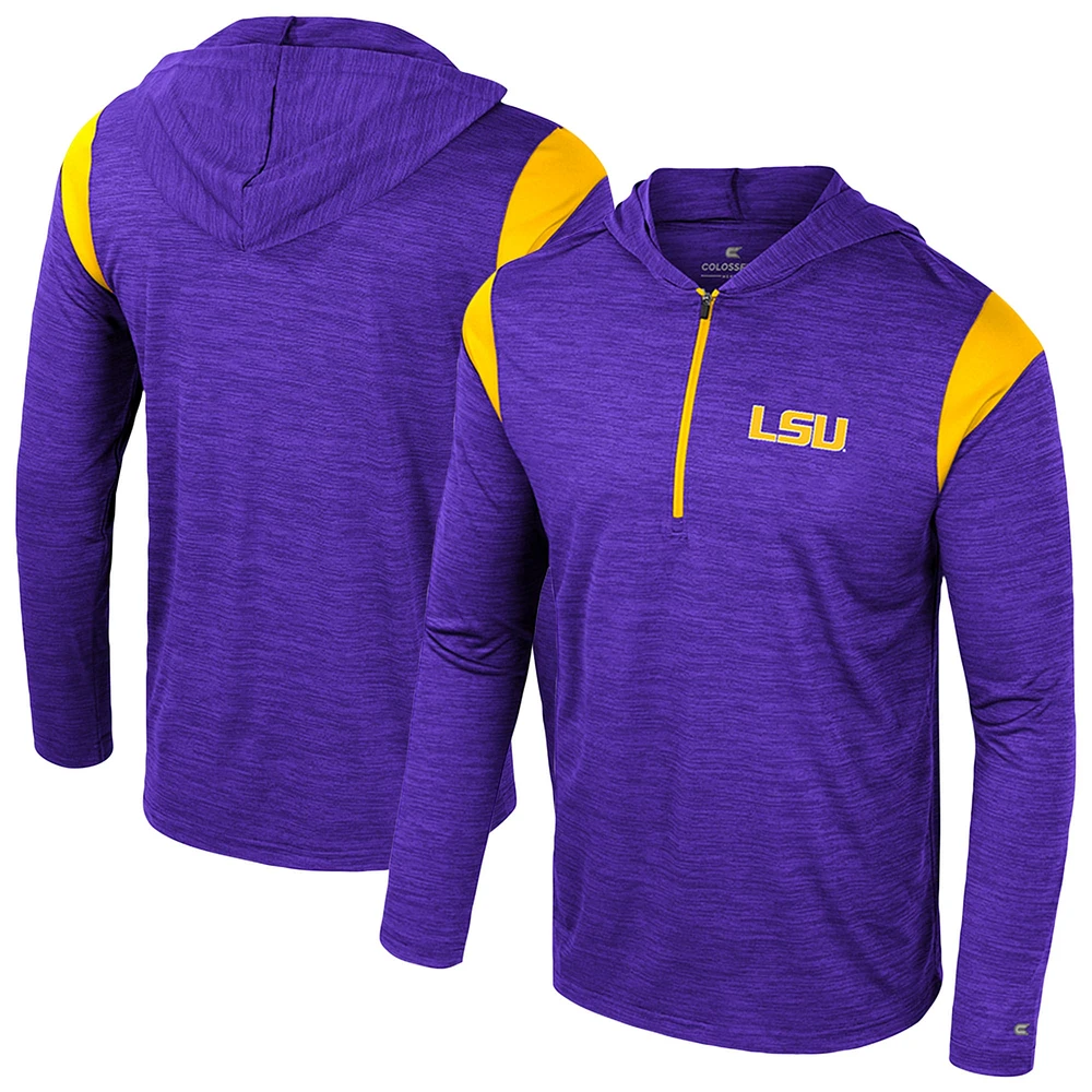 Men's Colosseum Purple LSU Tigers Dozer Half-Zip Windshirt