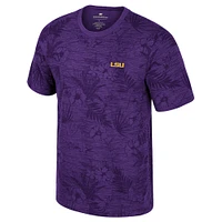 T-shirt à imprimé floral violet Colosseum LSU Tigers pour hommes