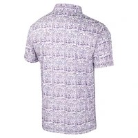 Men's Colosseum Purple LSU Tigers It's Time! Allover Print Polo