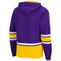 Men's Colosseum LSU Tigers Lace Up 3.0 Pullover Hoodie