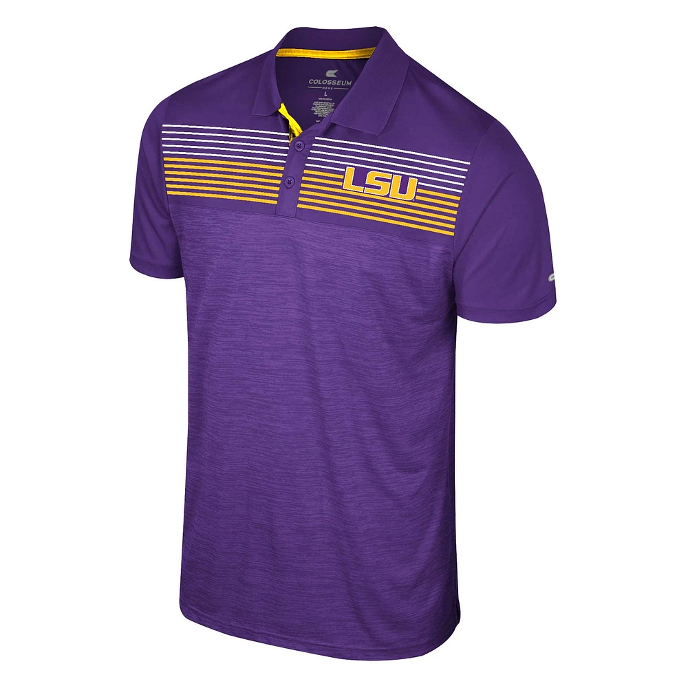 Men's Colosseum Purple LSU Tigers Langmore Polo