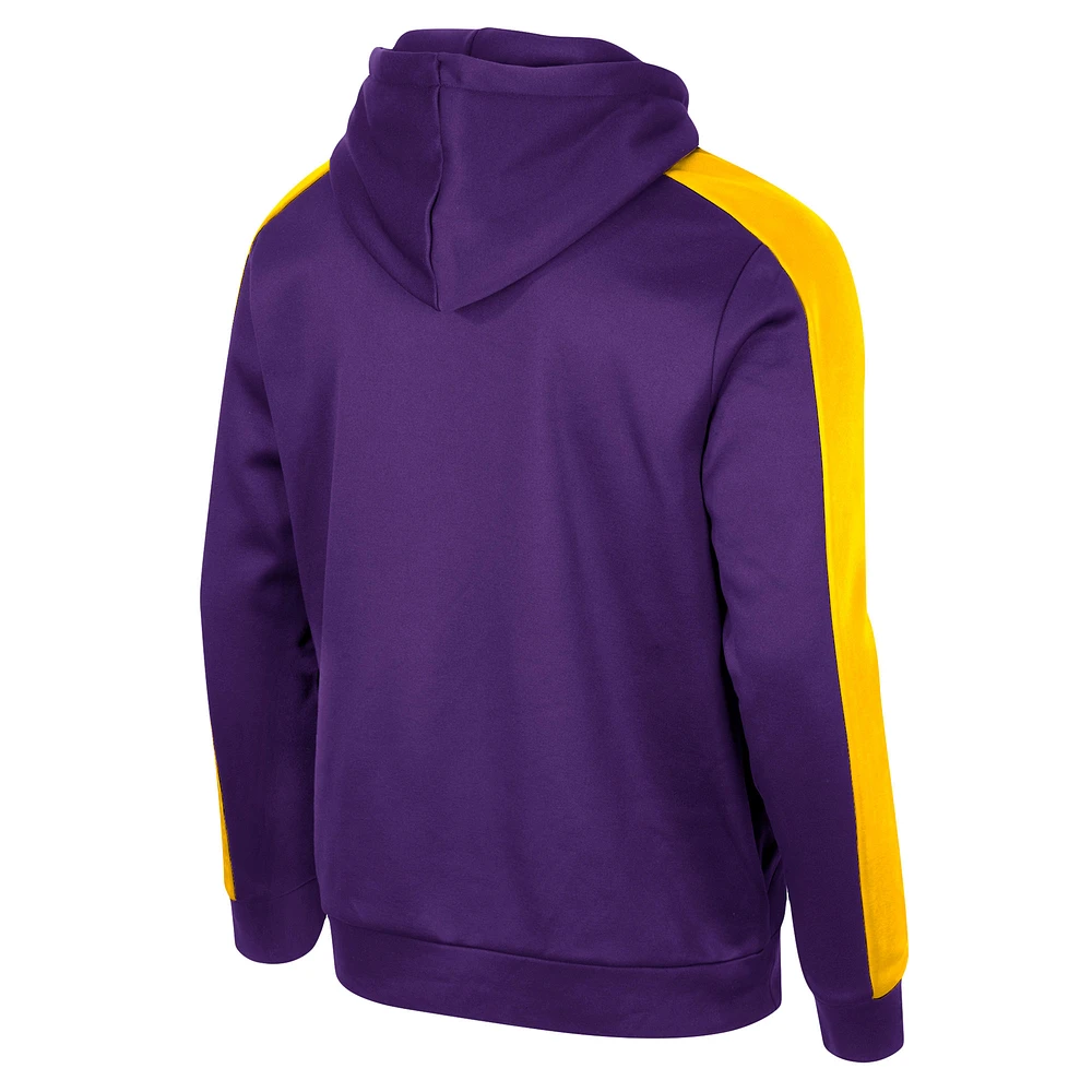 Men's Colosseum  Purple LSU Tigers Reese Full-Zip Hoodie