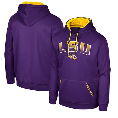 Men's Colosseum Purple LSU Tigers Reese Pullover Hoodie