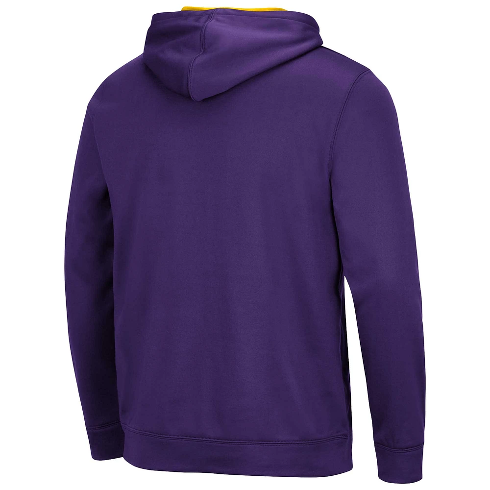 Men's Colosseum Purple LSU Tigers Resistance Pullover Hoodie