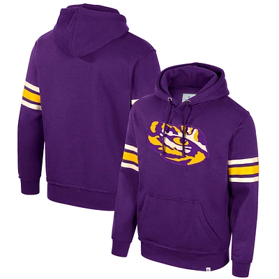 Sweat à capuche pour homme Colosseum Purple LSU Tigers saluant