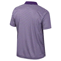 Polo rayé violet Colosseum pour homme des LSU Tigers