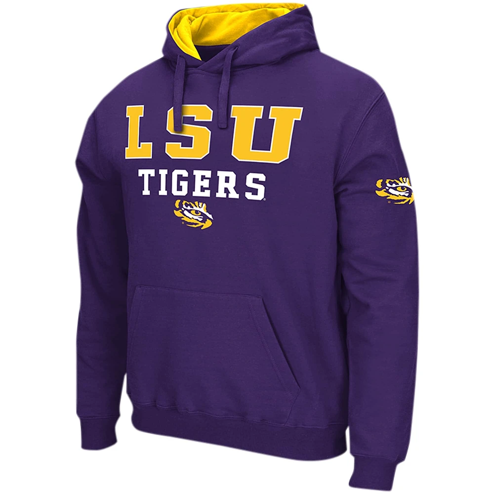 Men's Colosseum Purple LSU Tigers Sunrise Pullover Hoodie