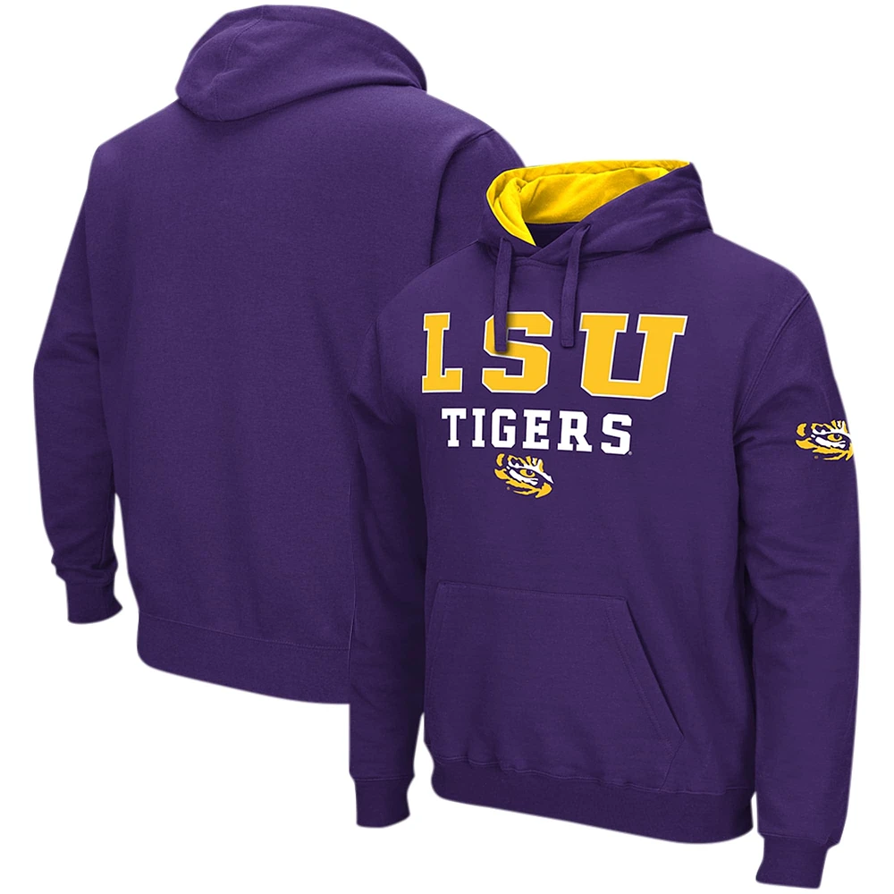 Men's Colosseum Purple LSU Tigers Sunrise Pullover Hoodie