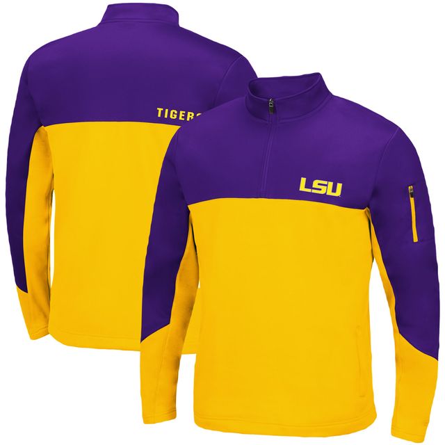 Veste à quart de zip Colosseum Purple LSU Tigers Triple Dog Dare pour hommes