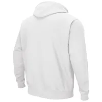 Men's Colosseum White LSU Tigers Arch & Logo 3.0 Pullover Hoodie