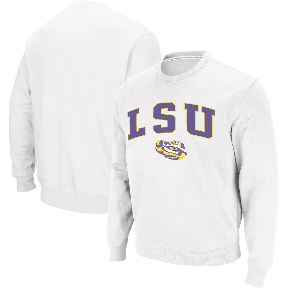 Sweat Colosseum White LSU Tigers Arch & Logo Crew Neck pour homme