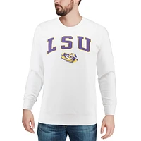 Sweat Colosseum White LSU Tigers Arch & Logo Crew Neck pour homme