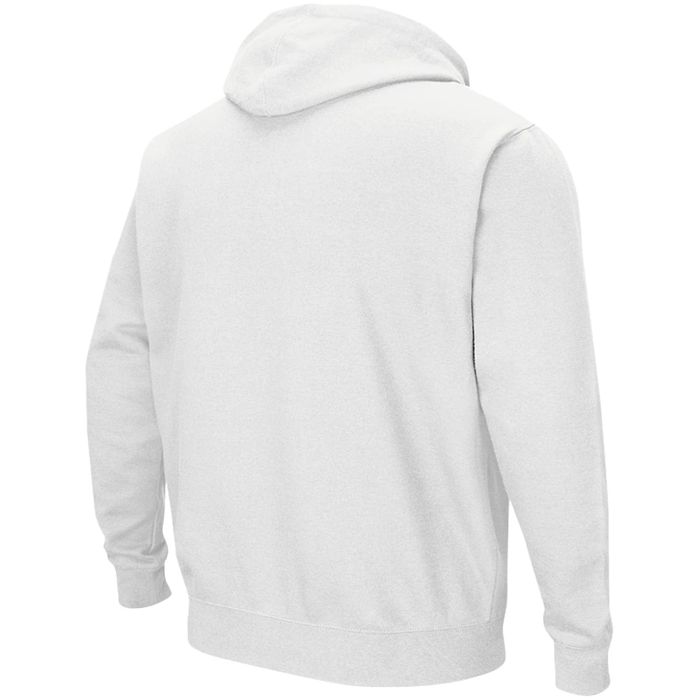 Men's Colosseum White LSU Tigers Double Arch Pullover Hoodie