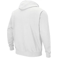 Men's Colosseum White LSU Tigers Double Arch Pullover Hoodie