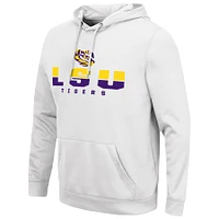 Men's Colosseum White LSU Tigers Lantern Pullover Hoodie