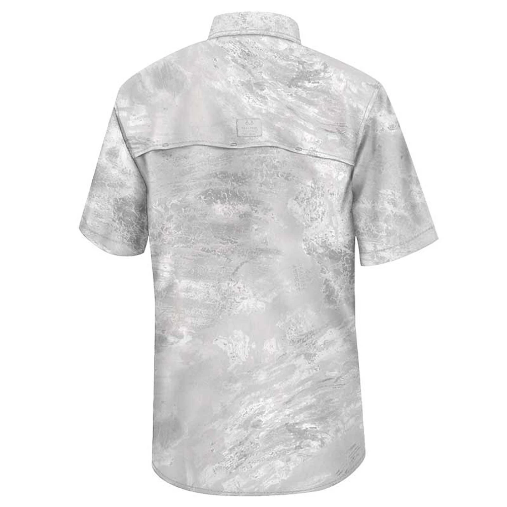 Chemise de pêche Colosseum White LSU Tigers Realtree Aspect Charter pour homme