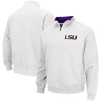 Colosseum White LSU Tigers Tortugas Logo Veste à enfiler quart de zip pour homme