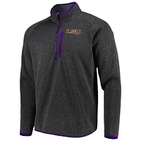 Men's Columbia Charcoal LSU Tigers Canyon Point Omni-Shield Raglan Half-Zip Top