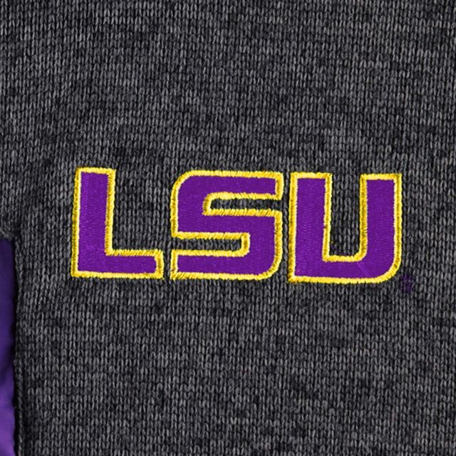 Haut à demi-glissière raglan Columbia Charcoal LSU Tigers Canyon Point Omni-Shield pour homme