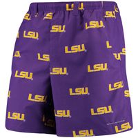 Men's Columbia PFG Purple LSU Tigers Backcast II 8" Omni-Shade Hybrid Shorts