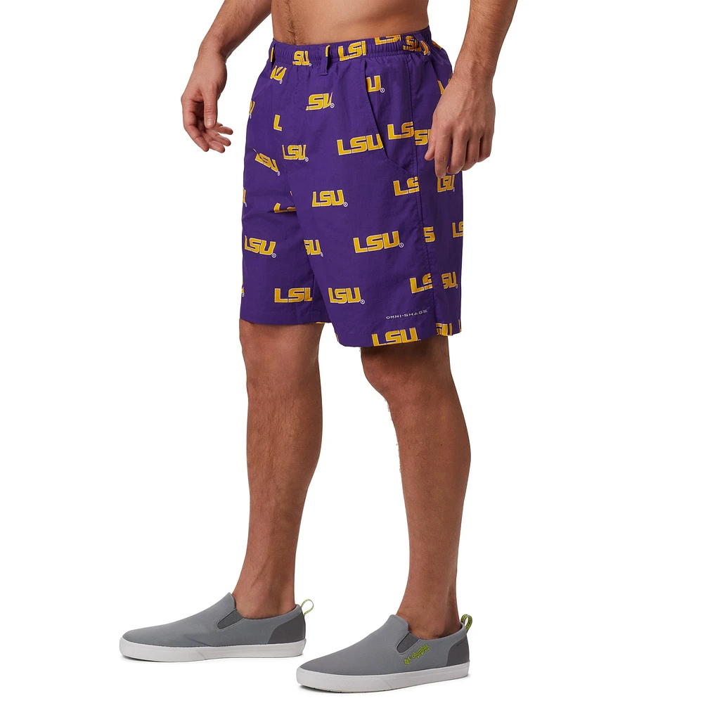 Short imprimé Columbia Purple LSU Tigers Backcast III pour homme