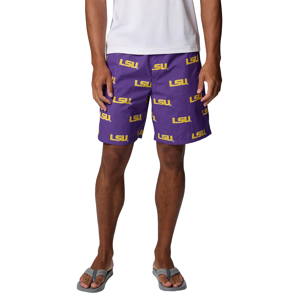 Men's Columbia Purple LSU Tigers Big & Tall Backcast Shorts