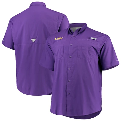 Men's Columbia Purple LSU Tigers Big & Tall Collegiate Tamiami Button-Down Shirt