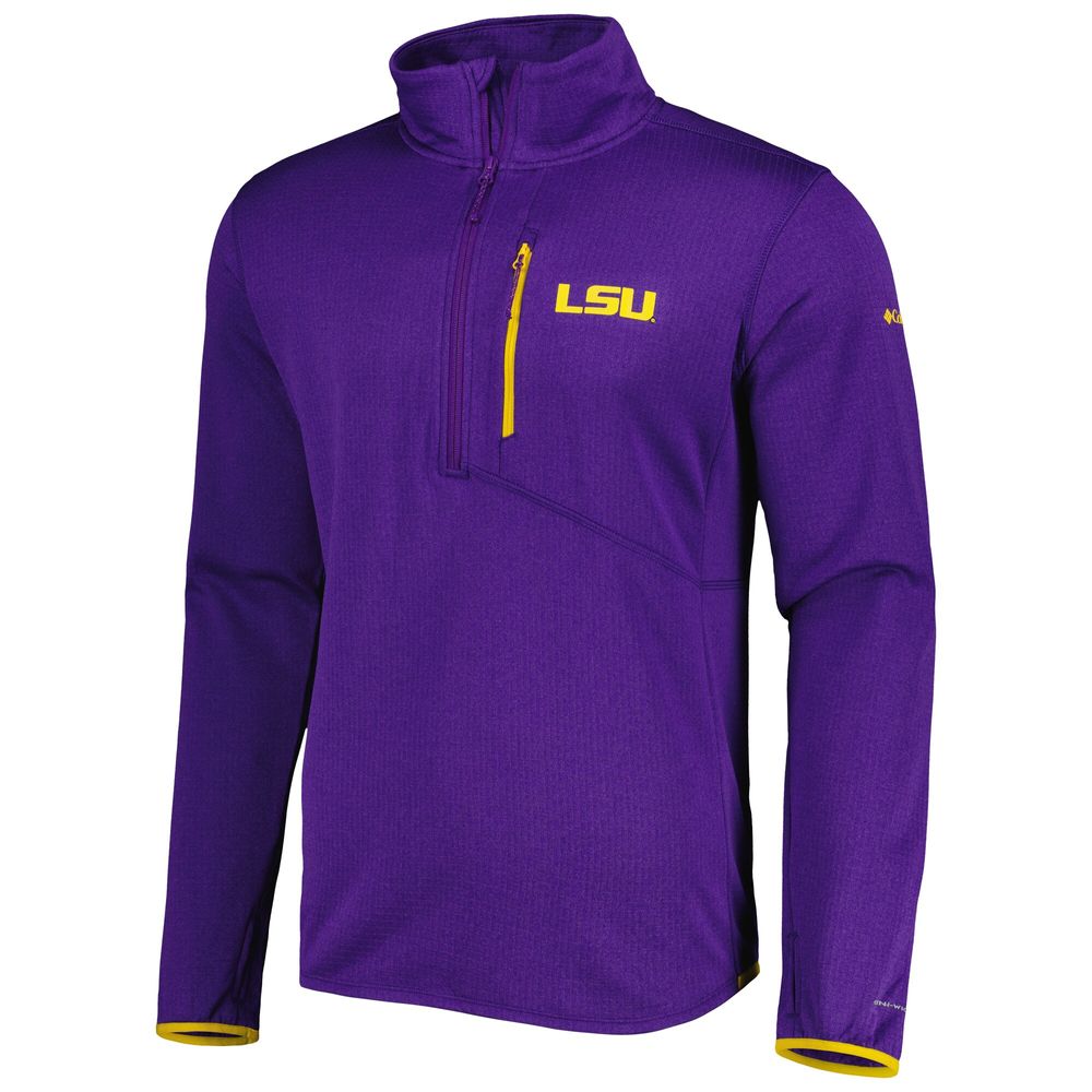 Men's Columbia Purple LSU Tigers Park View Omni-Wick Half-Zip Top