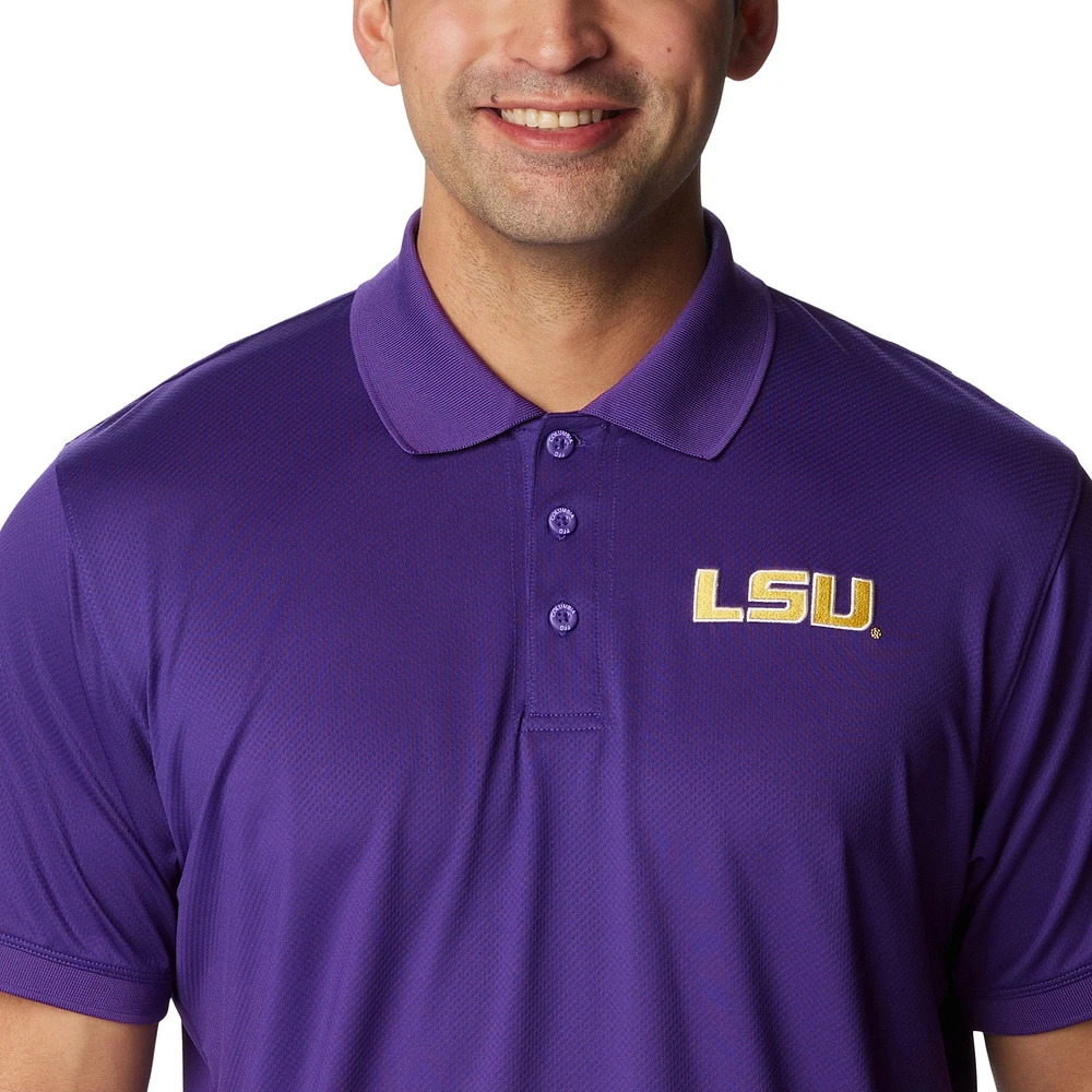 Polo pour homme Columbia Purple LSU Tigers PFG Tamiami Omni-Shade