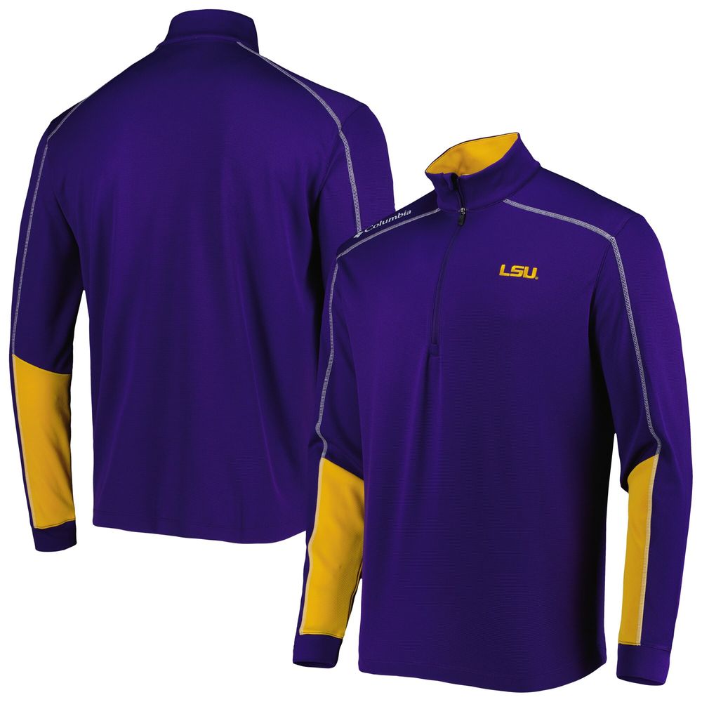 Men's Columbia Purple LSU Tigers Shotgun 2.0 Omni-Wick Quarter-Zip Jacket