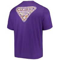 Men's Columbia Purple LSU Tigers Terminal Tackle Omni-Shade T-Shirt