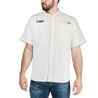 Chemise blanche Tamiami LSU Tigers PFG pour homme de Columbia