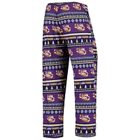 Men's Concepts Sport Purple LSU Tigers Ugly Sweater Knit Long Sleeve Top and Pant Set
